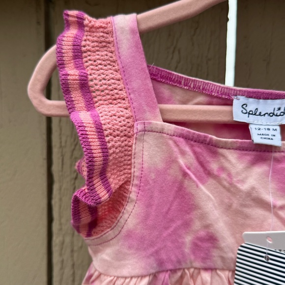 NWT Splendid Pink Tie Dye Dress and Matching Bloomers - Picture 3 of 6